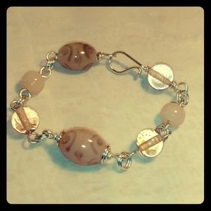 Lovely peach & cream bracelet